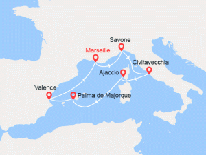 Croisière discount au départ de Marseille vers l'Italie, Corse, Majorque, Espagne