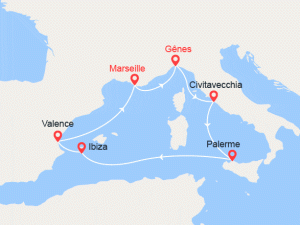 Croisière en promo vers l'Italie, Ibiza, Espagne